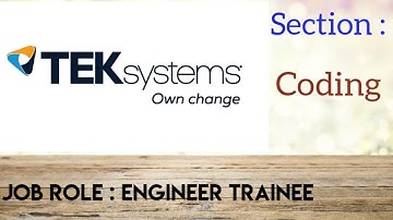 TekSystems Global Services Coding Question | teksystem |