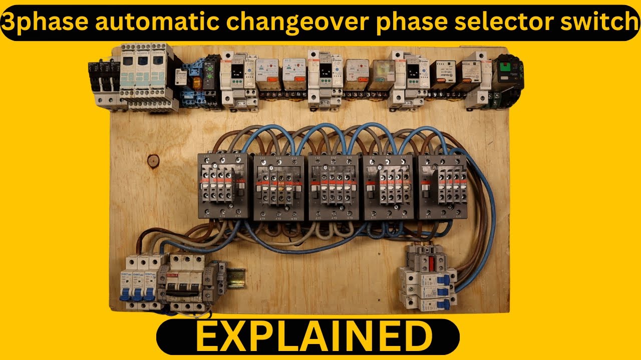 How to Wire a 3Phase Automatic Changeover Phase Selector Switch - Step ...