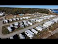 Skydio 2 view of seamist campground with intercostal way ocean isle beach and the ocean