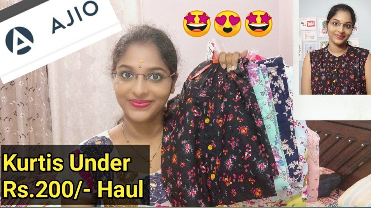 AJIO KURTI HAUL Rs.300-600 | Latest kurti collection at reasonable price|  online kurti haul| Telugu - YouTube | Kurti, Haul, Videos