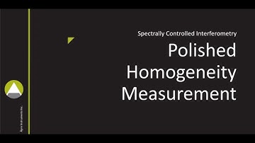 Polished Homogeneity Measurement (PHOM) Using Spectrally Controlled Interferometry (SCI)