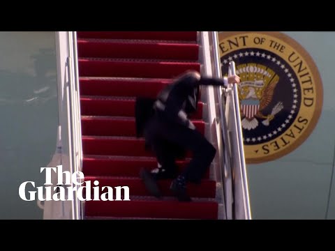 Joe Biden stumbles on steps of Air Force One