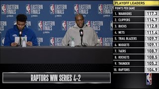 Giannis Antetokounmpo \& Khris Middleton Press Conference | Eastern Conference Finals Game 6