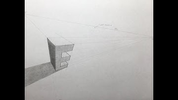 How to draw the letter "E" in Three Point Perspective