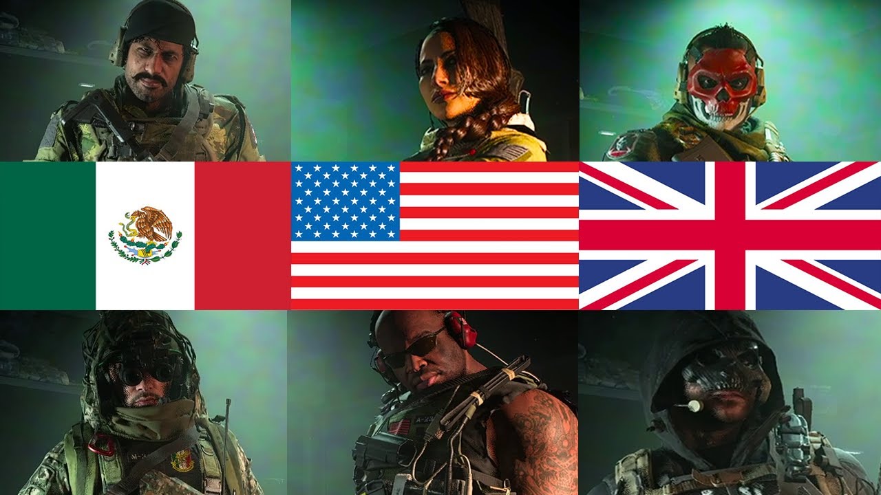 Call of Duty MODERN WARFARE 2 - ALL OPERATORS NATIONALITY - YouTube