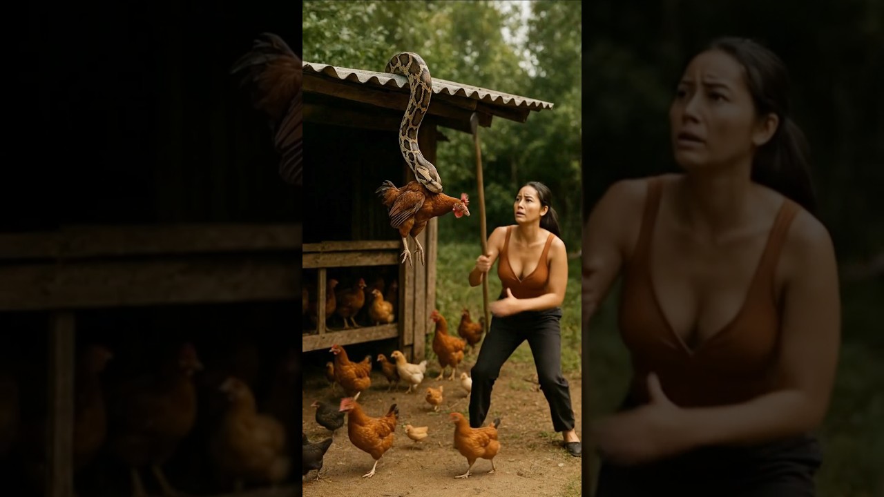 Girl beats Python to save Chickens