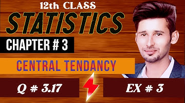 1st Year Statistics Chapter 3 Question 3.17