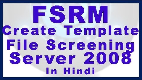 ✅ create File Screen Template using File Server Resource Manager FSRM | File Server in Server 2008
