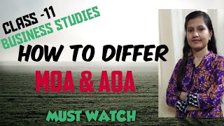 MOA AND AOA [meaning and difference] | BUSINESS STUDIES | CLASS-11 | GYAAN SQUARE |