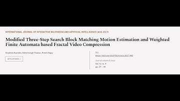 Modified Three-Step Search Block Matching Motion Estimation and Weighted Finite Autom... | RTCL.TV