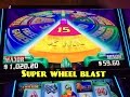 SUPER WHEEL BLAST Miss Liberty slot machine 50 spins BONUS WIN!