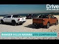 Toyota HiLux TRD v Ford Ranger Wildtrak v Nissan Navara Comparison | Drive.com.au