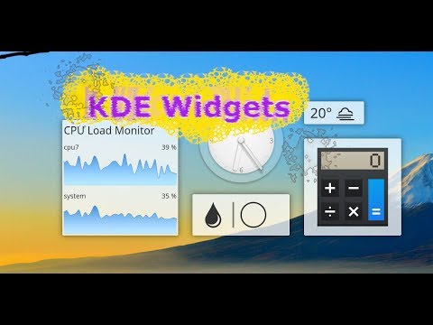 Add Widgets in KDE - Linux Desktop