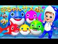 うみのベビーシャーク - 童謡とキッズソング - 子供向け - バナナ手話漫画 #cocomelon #babysharksong