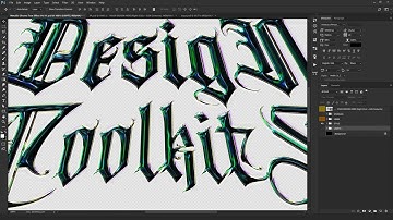 Abstract Chrome Text Effect - Photoshop Text Style