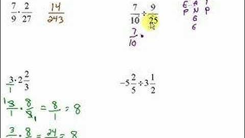Multiplying & Dividing Fractions and Mixed Numbers