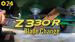 How to Change Blades on John Deere Z330R Zero Turn Mower