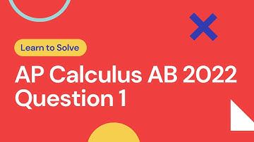 AP Calculus AB 2022 FRQ #1