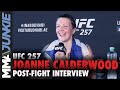 Joanne Calderwood rushes interview to watch Michael Chandler vs  Dan Hooker | UFC 257 post f