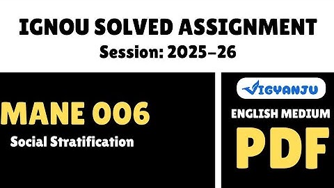 IGNOU MANE 006 Solved Assignment 2025-26 Pdf Download | IGNOU MAAN Solved Assignment 2025-26