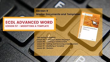 ECDL Advanced Word Lesson 57 Modifying a Template