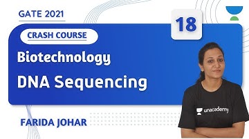 05:00 PM - GATE 2021 | Biotechnology by Farida Johar | DNA Sequencing