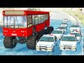 Beamng drive - Police Chases vs Сrazy Truckers #1
