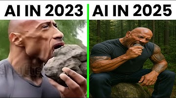 The Rock Johnson Eating Rock ai Video 2023 vs 2025