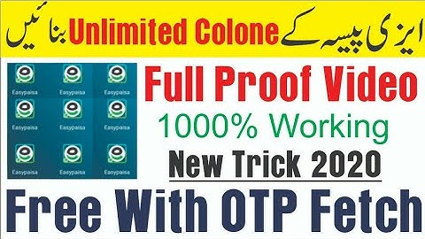 Easypaisa Unlimited Clone New Trick 2020 | Create Easypaisa Account Without Number