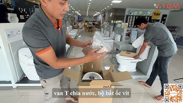 TDM.VN | Đập hộp bồn cầu Inax AC-989VN (AC989VN) bàn cầu 1 khối mẫu mới 2023 - 2024