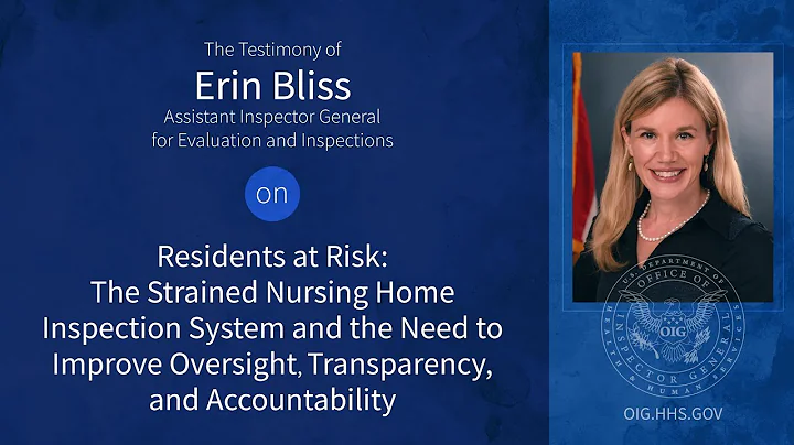 Assistant IG for Evaluation and Inspections Erin Bliss Testifies Before the Committee on Aging