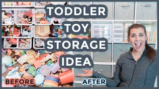 HOW TO ORGANIZE TODDLER TOYS IN LIVING ROOM | ORGANIZATION IDEAS FOR TODDLER