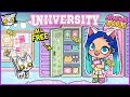 🎓🏫 Decorating the FREE UNIVERSITY in Avatar World! Lockers, Bathrooms &amp; Office | PART 3 ✨