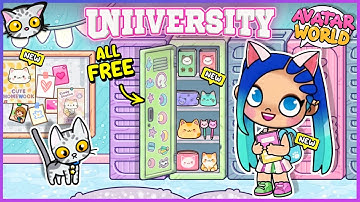 🎓🏫 Decorating the FREE UNIVERSITY in Avatar World! Lockers, Bathrooms & Office | PART 3 ✨