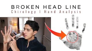 Broken Head Line Explained  Chirology I Hand Analysis I Palmistry
