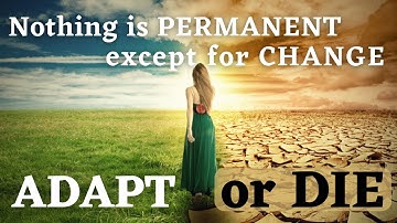 The only constant in life is CHANGE: ⚠️ Adapt or DIE ‼️ Heraclitus