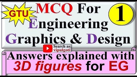 MCQ for EGD|1|MCQ EG|MCQ for Engineering Graphics & Design|Engineering Drawing|GTU|mcq ed|objective
