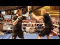 WOW - THE GYPSY KING TYSON FURY ARRIVES IN VEGAS & DESTROYS THE PADS IN FRONT OF US. FANS
