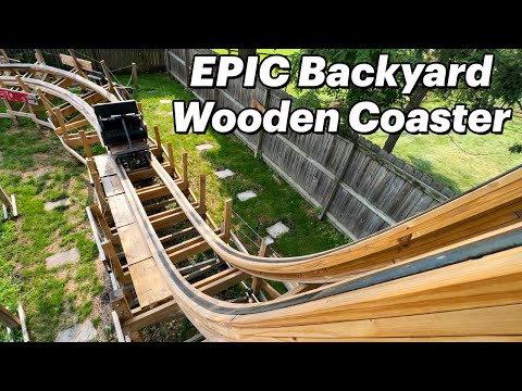 Checking Out An EPIC Backyard Wooden Roller Coaster - Shadow Stalker 