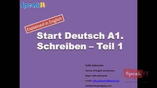 Schreiben Teil 1 ENG Start Deutsch A1