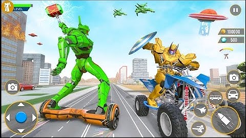 Army Bus Robot Car Game 3d