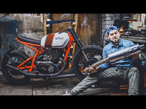 КРУТОЙ ВЫХЛОП на МОТОЦИКЛ ИЖ CAFE RACER