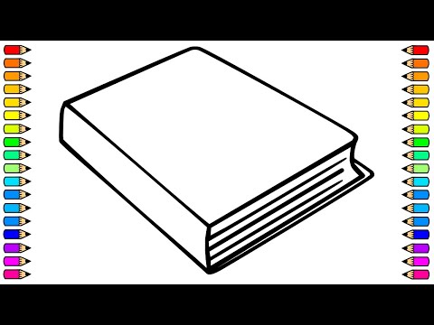 Cómo dibujar un Cuaderno 📕📙📗/ Dibuja y Colorea un Cuaderno / Dibujos  para niños 