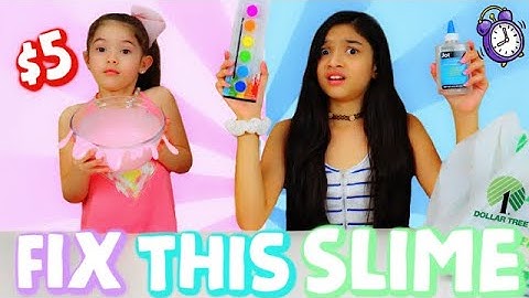 Fix this SLIME with ONLY Dollar Store Slime Ingredients Challenge!