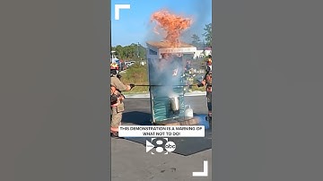 Firefighters demonstrate how quickly turkey fryer fires ignite