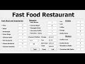 How to Create a Fast Food Restaurant Systems in Excel using VBA - Full Tutorial
