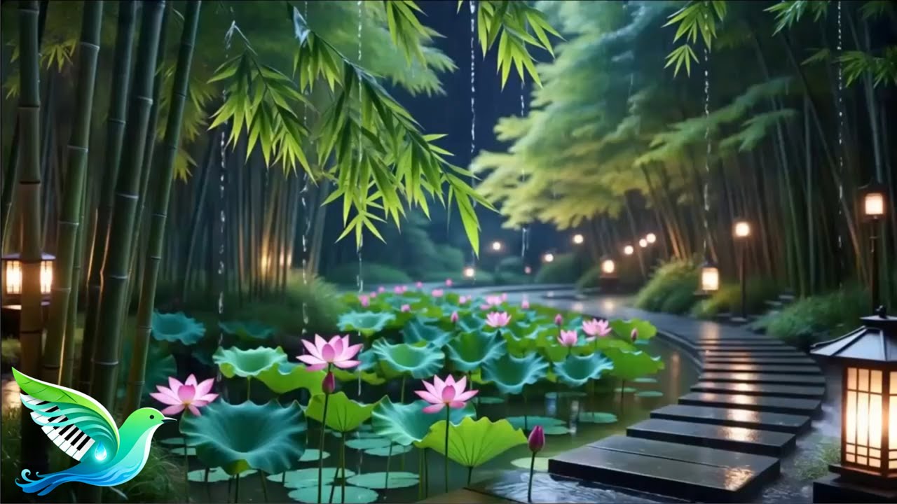 Peaceful Piano Music with Rain Cloud Ambience inviting Deep Relaxation Stress Recovery and Stillness