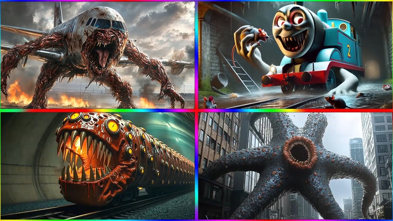 INFECTED SKY 🆚 THOMAS TRAIN 🆚 TRAIN EATER 🆚 HUNGRY STAR 🎶 Tiles Hop EDM Rush