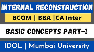 Internal Reconstruction | Capital Reduction | BCOM | Mumbai University | Part -1