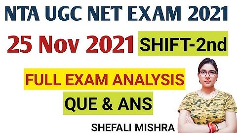 UGC NET 25 Nov 2021 2nd Shift Exam Analysis | 25 Nov 2nd shift ugc net exam analysis |NTA UGC NET